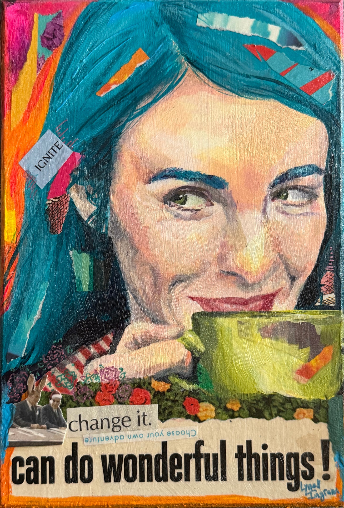 ‘Ready?’ Mixed Media Painting - 6x9”
