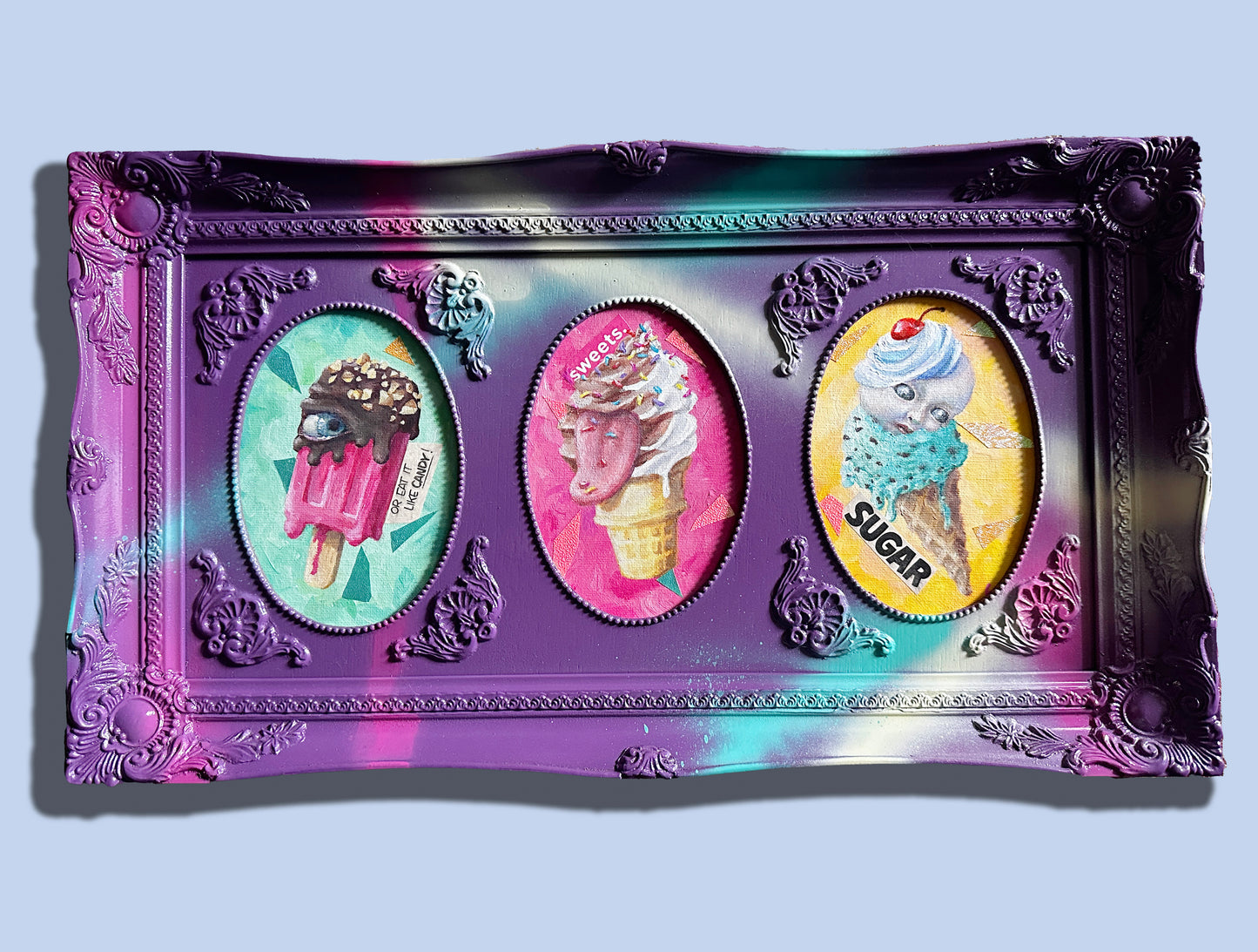Sweets #1-3 - Original Artwork in Custom Tryptic Frame