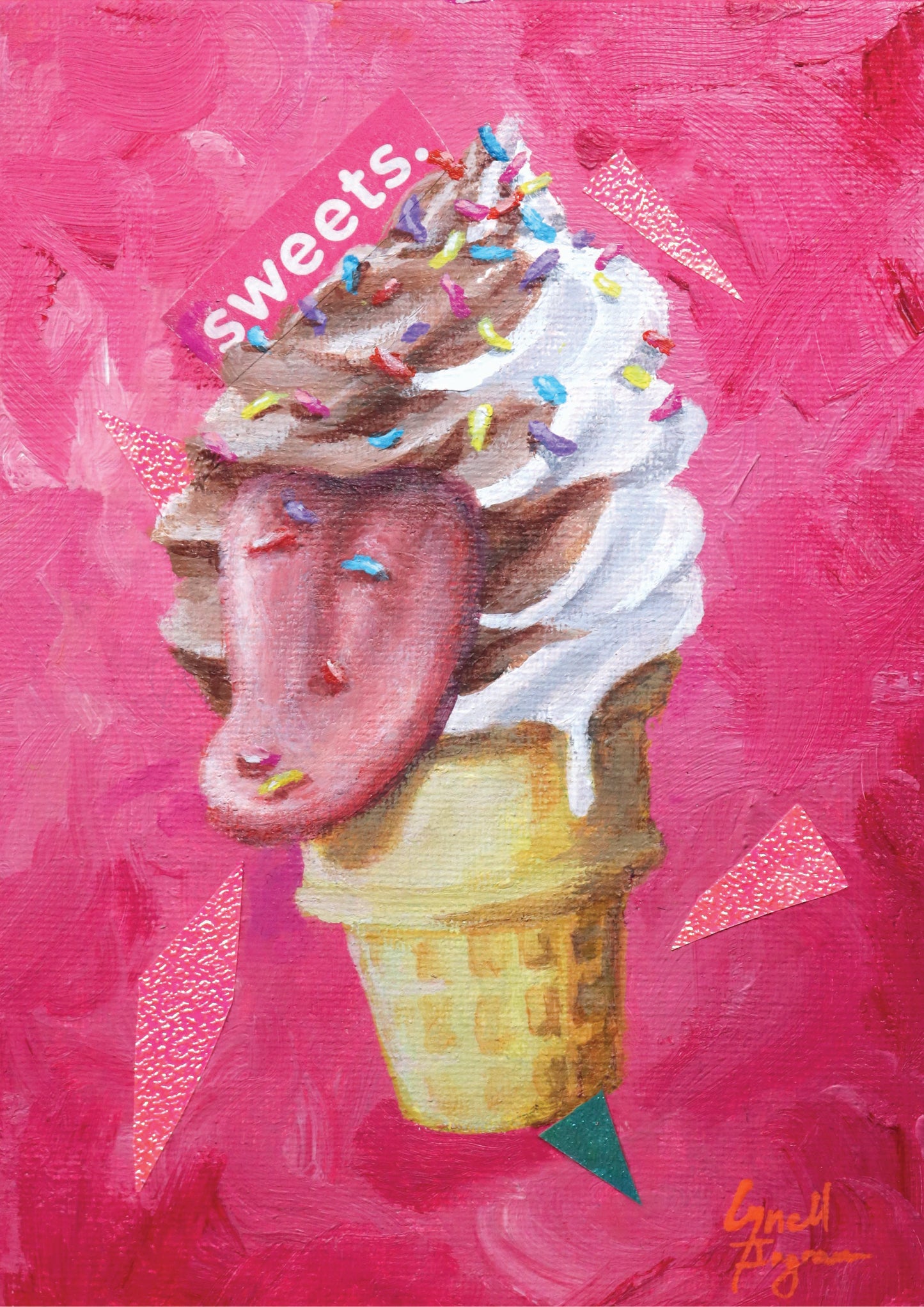 Sweets #1-3 - Original Artwork in Custom Tryptic Frame