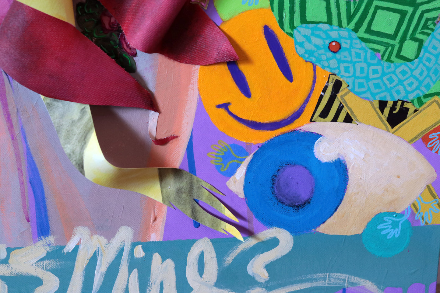 ‘What is Mine' 24x48" Original Mixed Media Painting - Unframed
