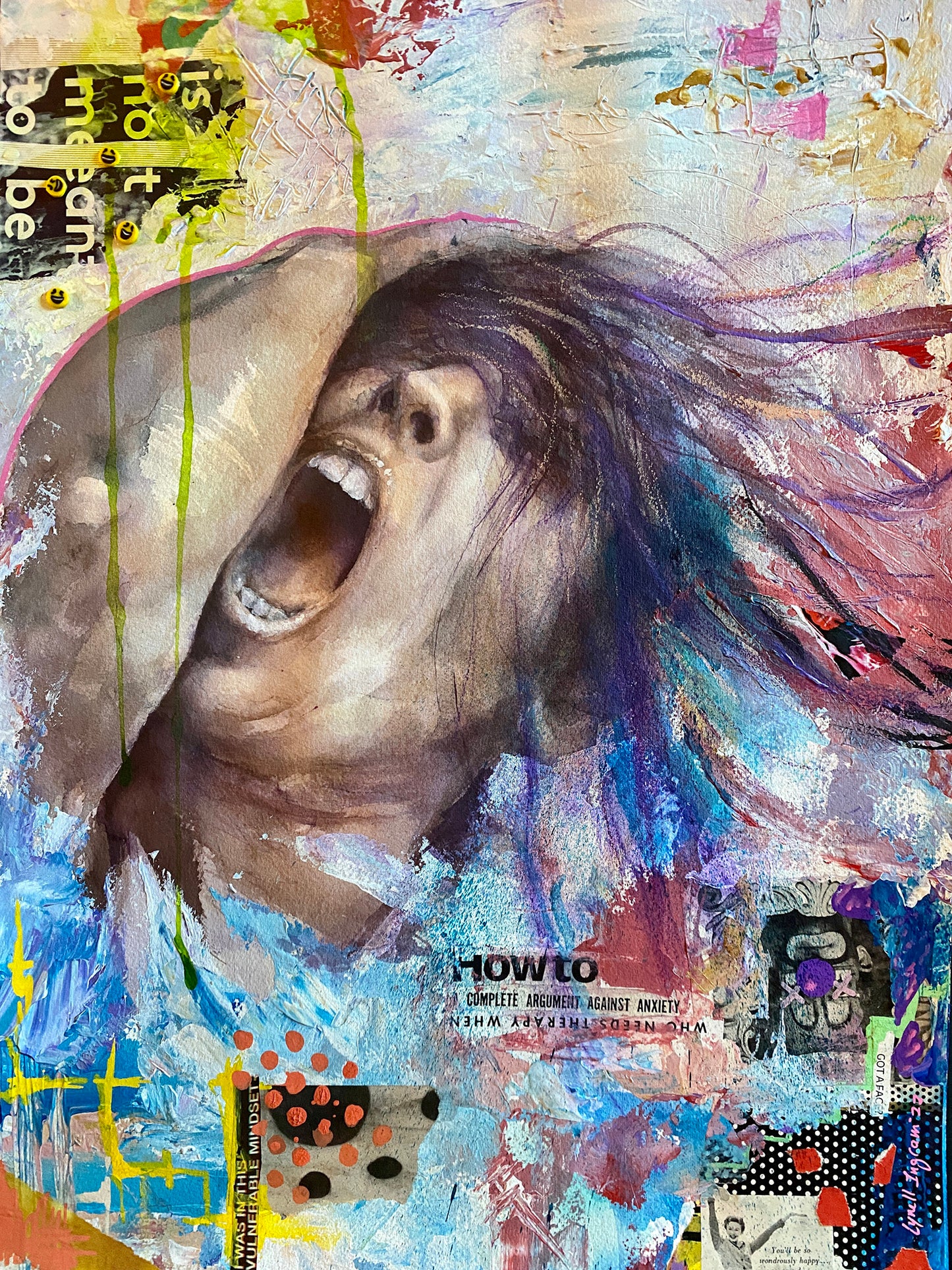 'I've Got This' 14x20" Original Mixed Media Artwork - Unframed