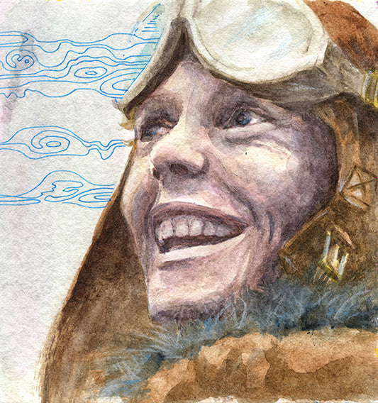 Amelia May Earhart Portrait