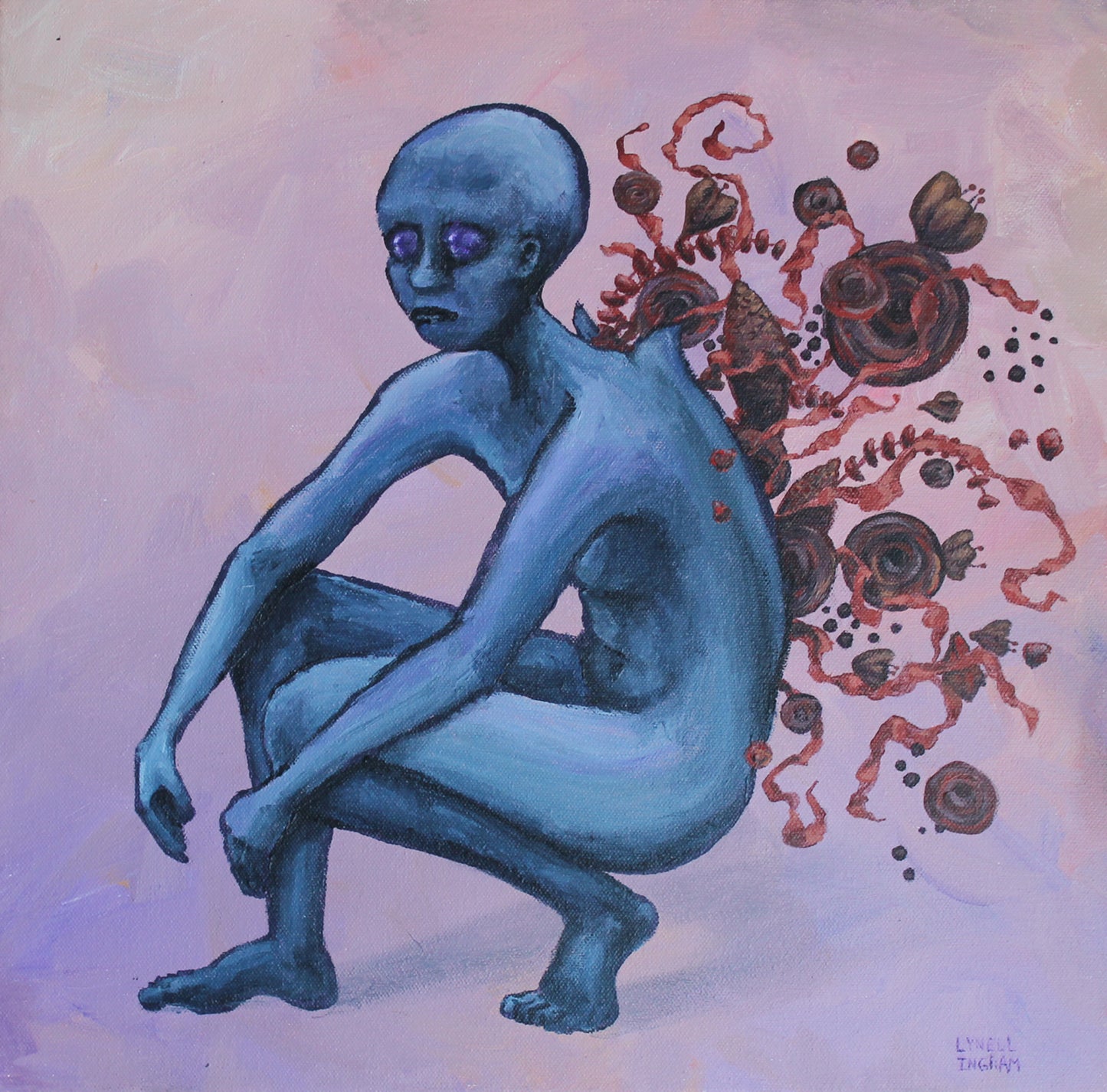 Back Ache - Original Acrylic Painting