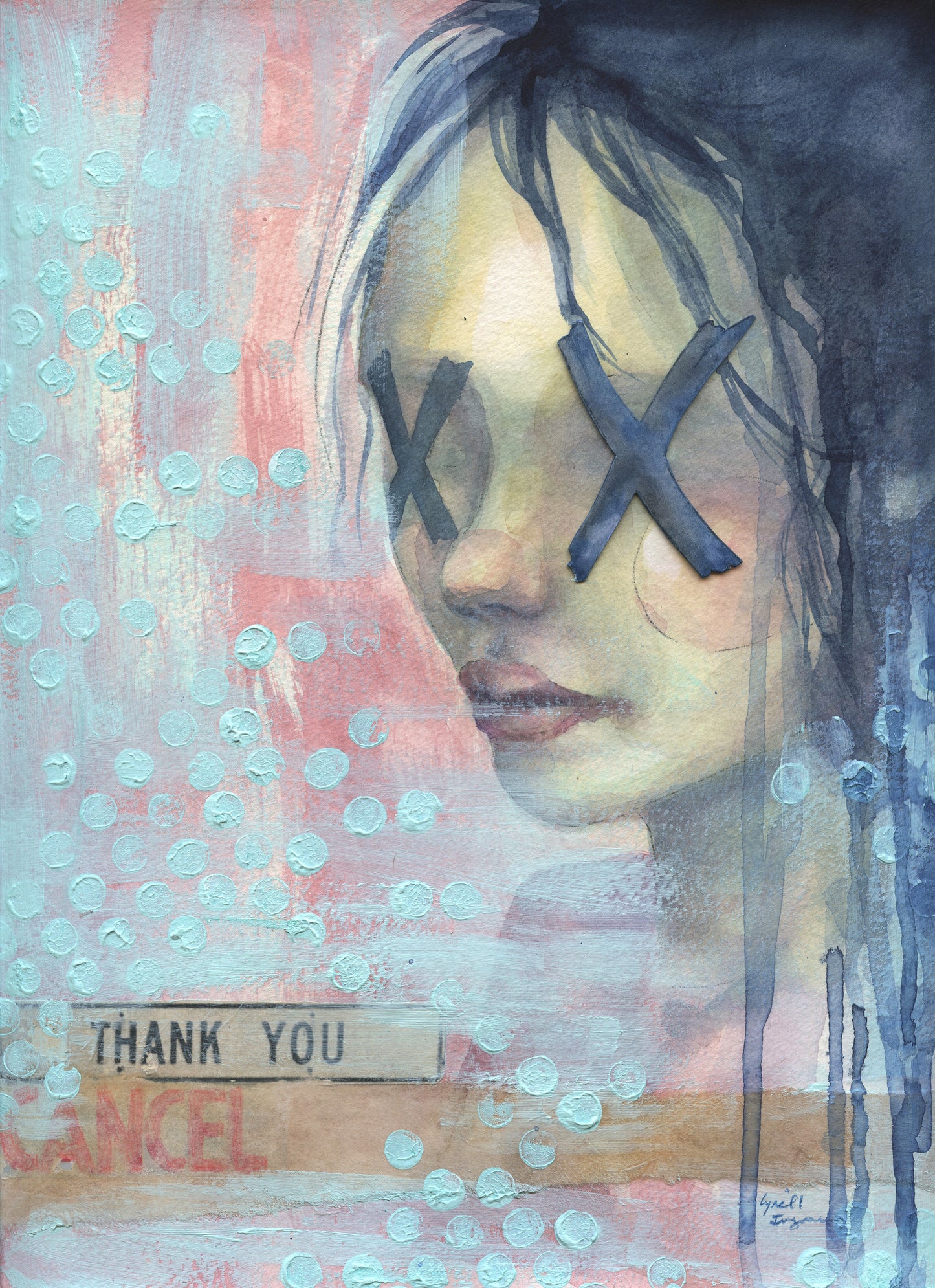 Cancel - Original Mixed Media Painting