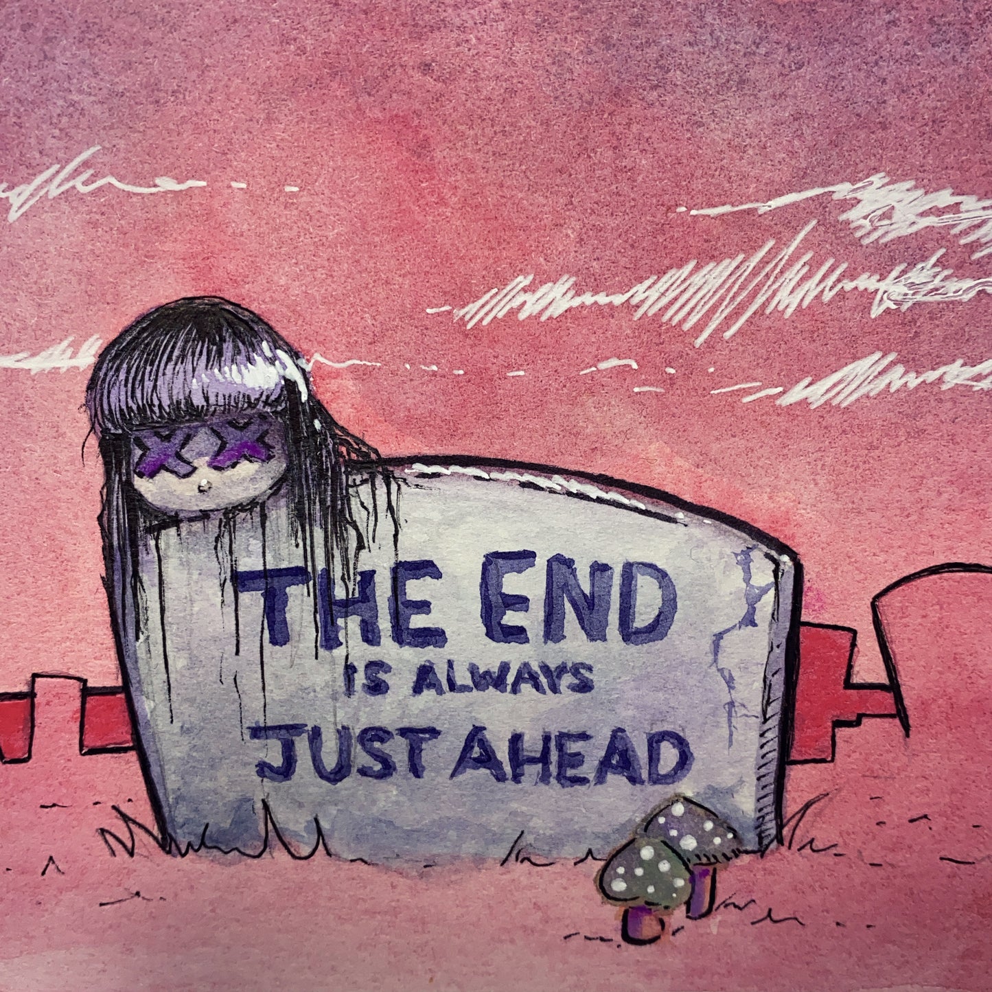 The End is Always Just Ahead - Original Watercolor Painting
