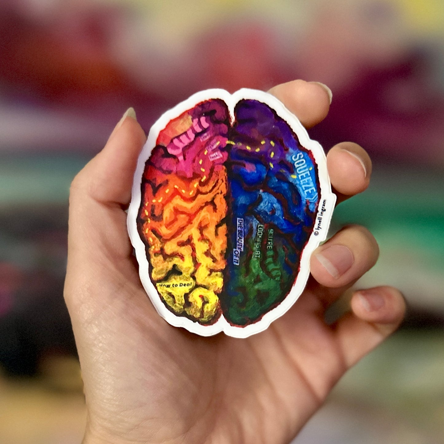 Anatomical Brain Vinyl Sticker