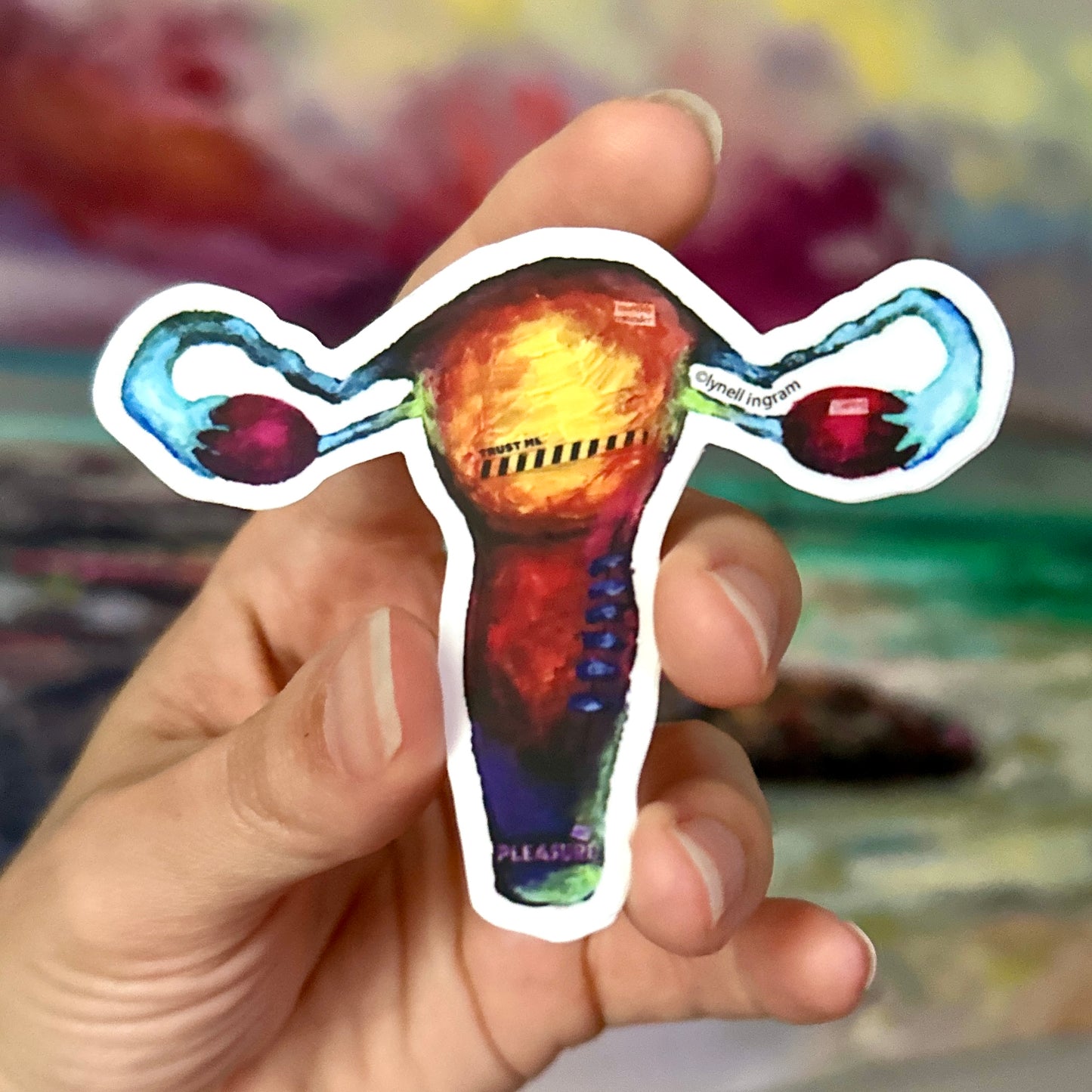 Anatomical Uterus Vinyl Sticker