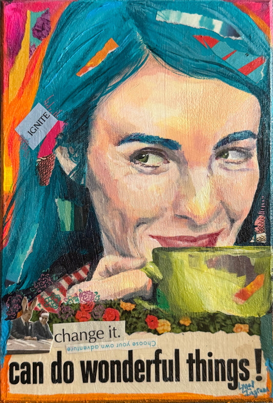 ‘Ready?’ Mixed Media Painting - 6x9”