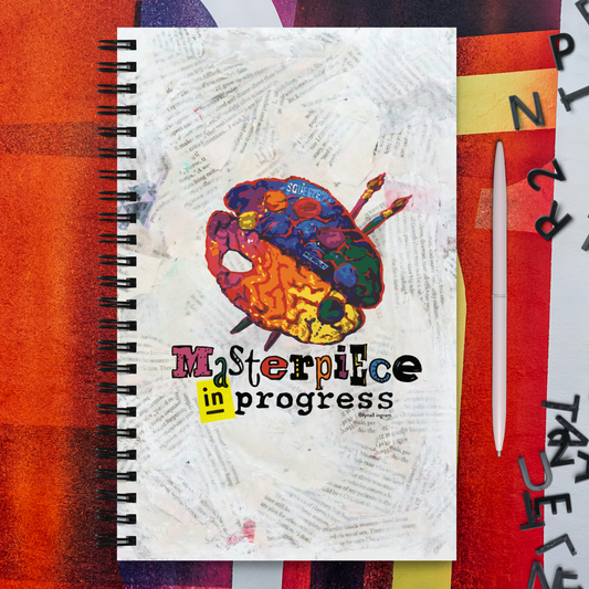 Masterpiece in Progress - Dotted Spiral Notebook / Sketchbook / Journal