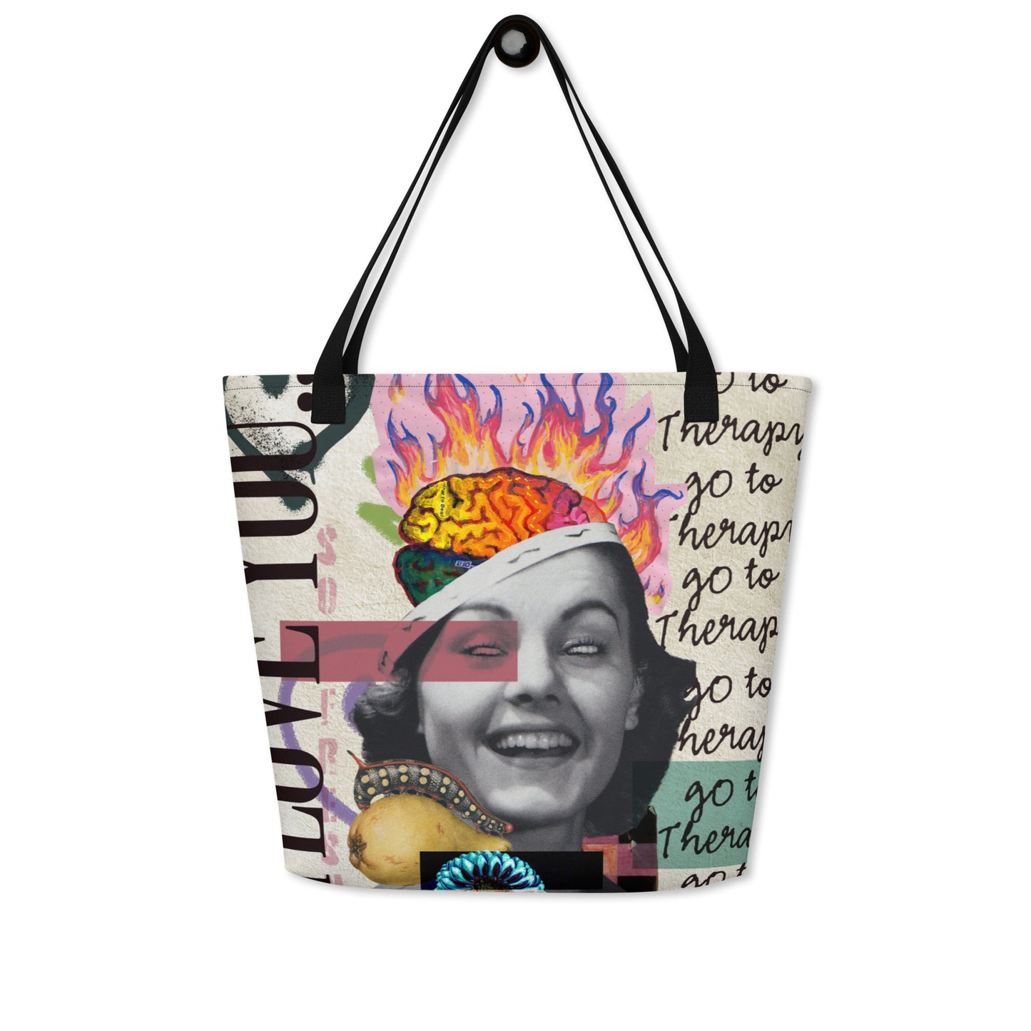 I Love You - Go To Therapy LARGE Tote Bag