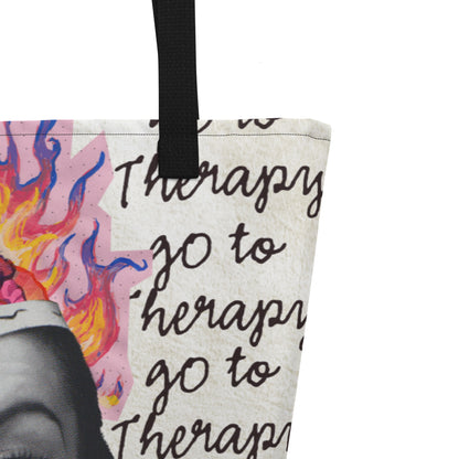 I Love You - Go To Therapy LARGE Tote Bag